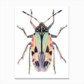 Colourful Insect Illustration Boxelder Bug 10 Canvas Print