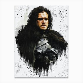 Jon Snow Game Of Thrones Potrait Canvas Print