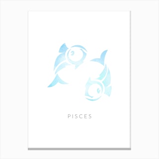 Pisces Zodiac Canvas Print