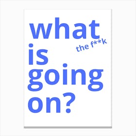 What Is The Ff Going On? Canvas Print