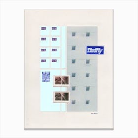 Thrifty Abstract Architecture Collage Canvas Print