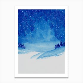 Snowy Winter Landscape Canvas Print