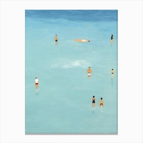 People Swimming In The Ocean Canvas Print