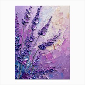 Lavender Field Oil Painting 1 Canvas Print