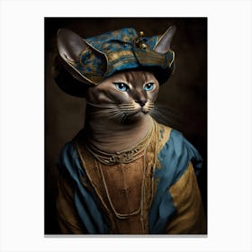 Portrait Cat A Medieval Canvas Print