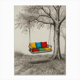 Swing In The Tree Canvas Print