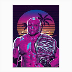 Bobby Lashley 80s Retro Canvas Print