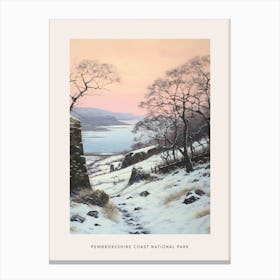 Dreamy Winter National Park Poster  Pembrokeshire Coast National Park United States 3 Canvas Print