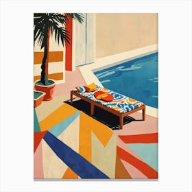 Lounge By The Pool Canvas Print