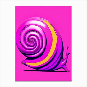 Full Body Snail Magenta 2 Pop Art Canvas Print