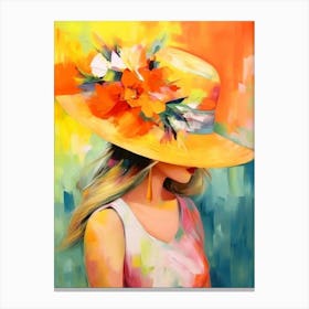 Girl In A Hat Canvas Print