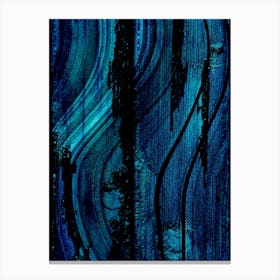 Blue Abstraction Texture Deep Ocean Floor 2 Canvas Print
