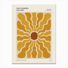 The Flowers Gallery Abstract Retro Floral 6 Canvas Print