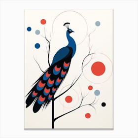 Peacock Minimalist Abstract 4 Canvas Print