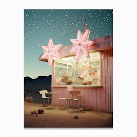 Cosmic Diner in the desert Canvas Print