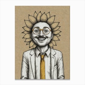 Sunflower Man Canvas Print