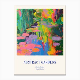 Colourful Gardens Monets Garden Usa 2 Blue Poster Canvas Print