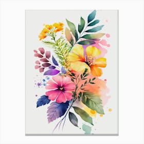 Watercolor Flowers 1 Canvas Print