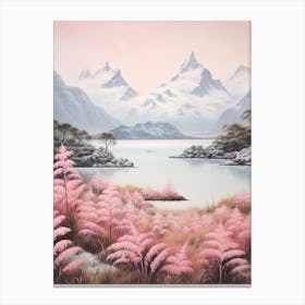 Dreamy Winter Painting Fiordland National Park New Zealand 3 Canvas Print