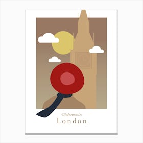 Welcome To London travel poster Canvas Print