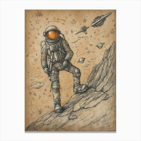 Astronaut In Space Canvas Print