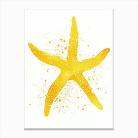 Yellow Starfish Canvas Print