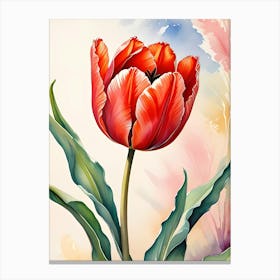 Blossoming Dreams of Spring A Tulip Watercolor Painting 2 Toile