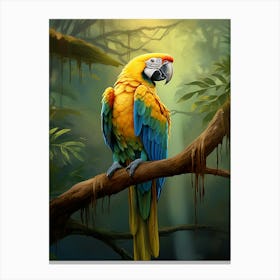 Macaw Melody: Jungle Bird Poster Canvas Print