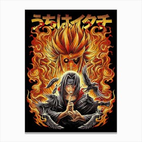 Uchiha Sasuke Anime Poster Canvas Print