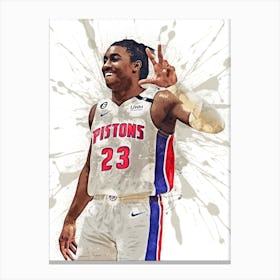 Jaden Ivey Detroit Pistons 1 Canvas Print