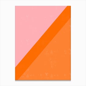 Orange And Pink Geometric Abstract Canvas Print