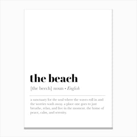 Beach Definition Canvas Print