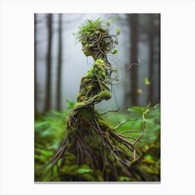 "Realistic Tree Woman" Canvas Print