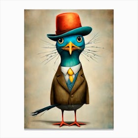 Bird In A Suit Canvas Print