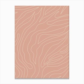 Minimal Abstract Peach Canvas Print