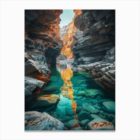 Canyon Water Canvas Print