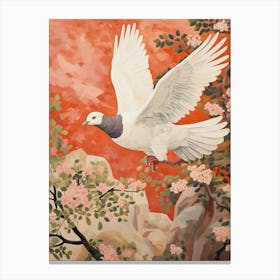 Pigeon 2 Detailed Bird Painting Canvas Print