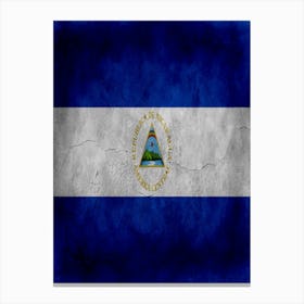 Nicaragua Flag Texture Canvas Print