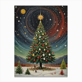 Cosmic Christmas Tree no1 Canvas Print