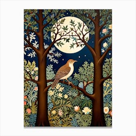 William Morris Owl In The Woods 2 Canvas Print