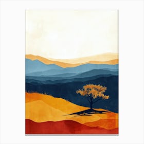 Lone Tree, Minimalism 5 Canvas Print