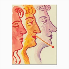 Three Faces 14 Canvas Print