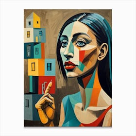 Woman In A House Canvas Print