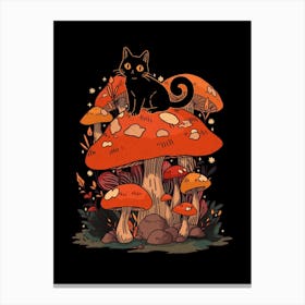 Feline Fungi Cat Canvas Print