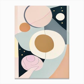 Libra Planet Musted Pastels Space Canvas Print