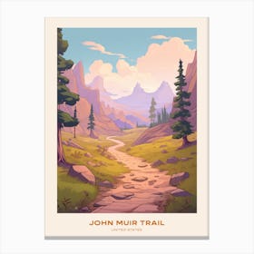 John Muir Trail Usa 2 Hike Poster Canvas Print