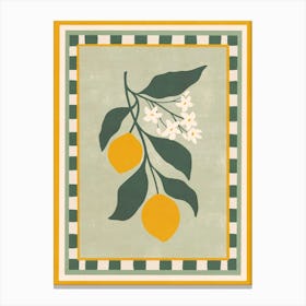 Lemons On A Branch Canvas Print