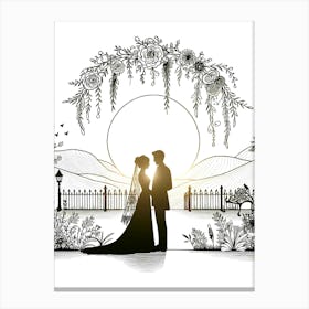 Creative Love And Relationship Illustration 19 Canvas Print