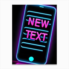 Smartphone: New Text Message Canvas Print