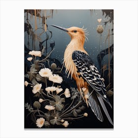 Hoopoe 2 Gold Detail Painting Canvas Print